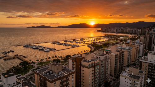 Marina em Florianópolis na Beira-Mar Norte